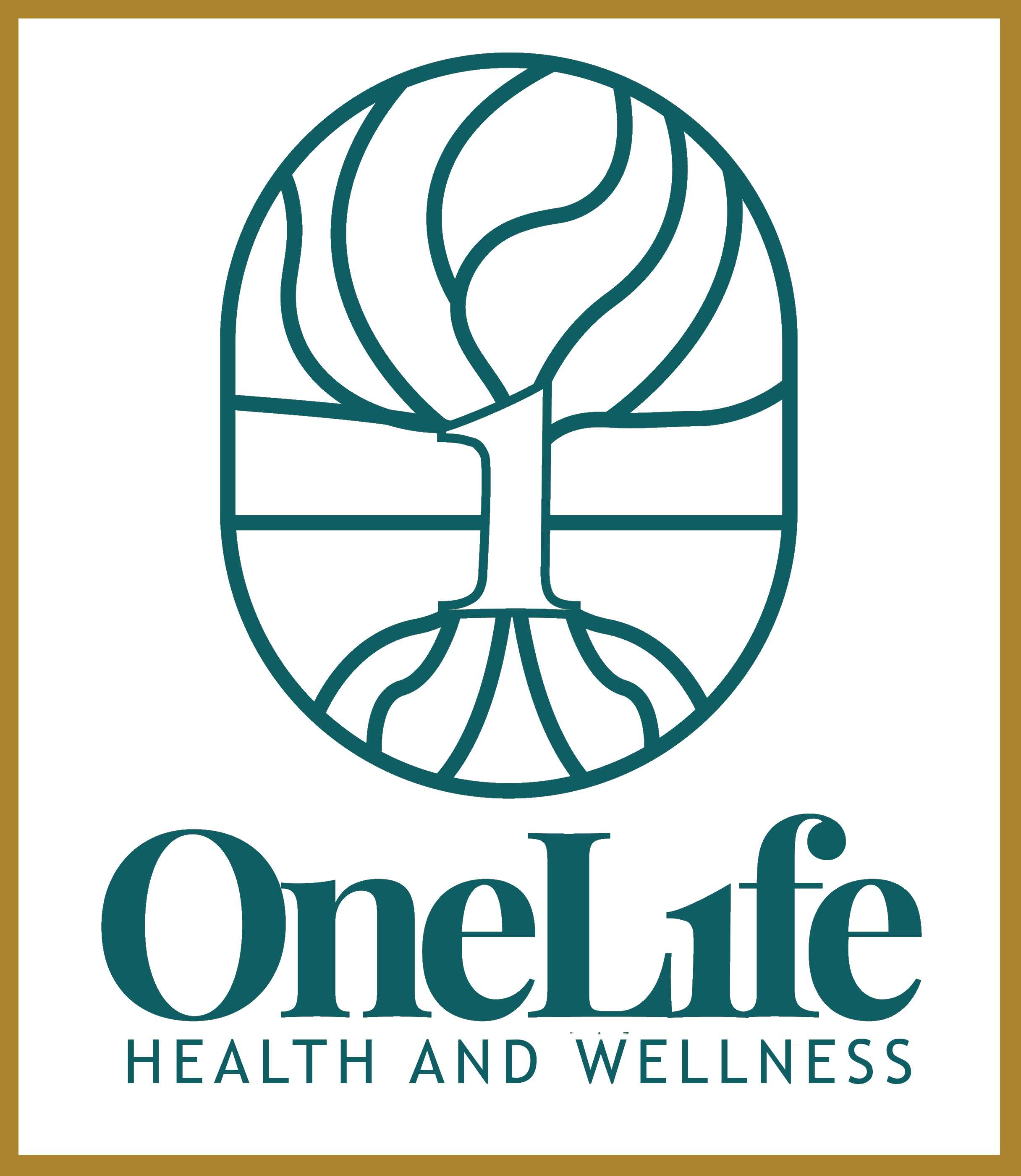 OneL1fe Health and Wellness coaching logo with yellow border