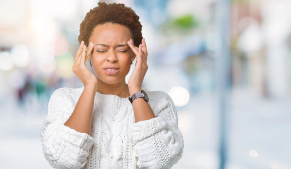 woman with headache